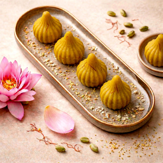 Orange Cashew Modak