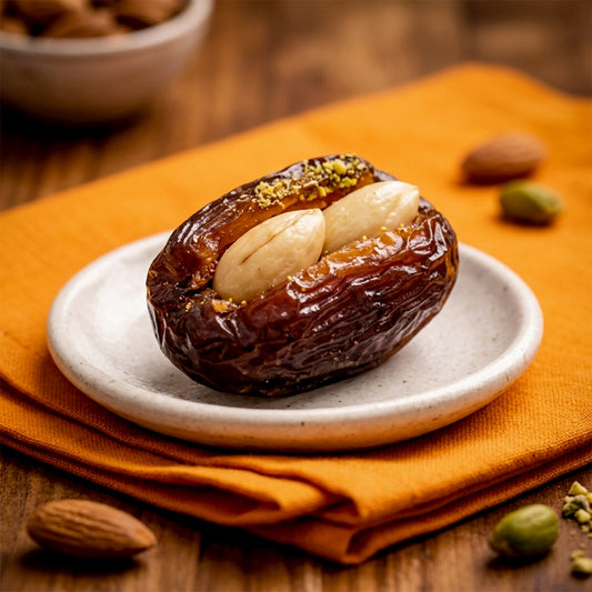 Roasted almond dates